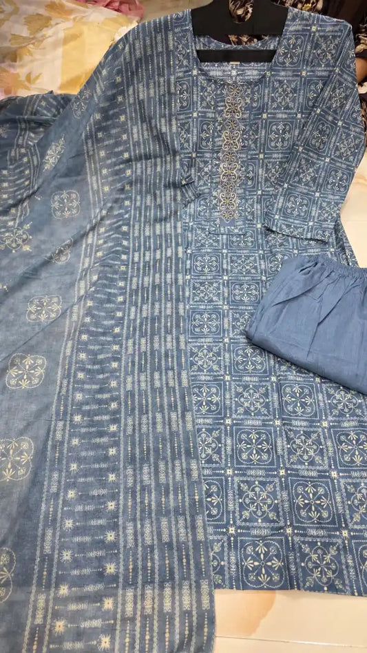 Premium Jaipuri Readymade Soft Cotton Suit With Dupatta Cotton & Cotton Pant