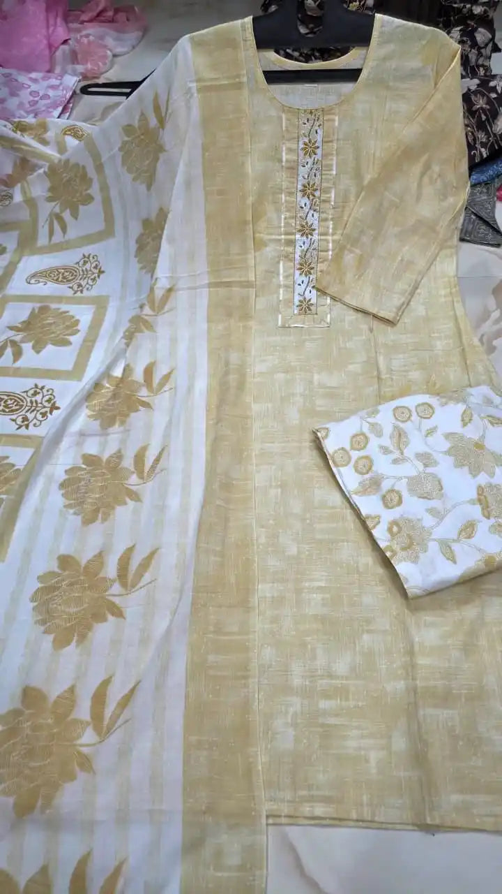 Premium Jaipuri Readymade Soft Cotton Suit With Dupatta Cotton & Cotton Pant