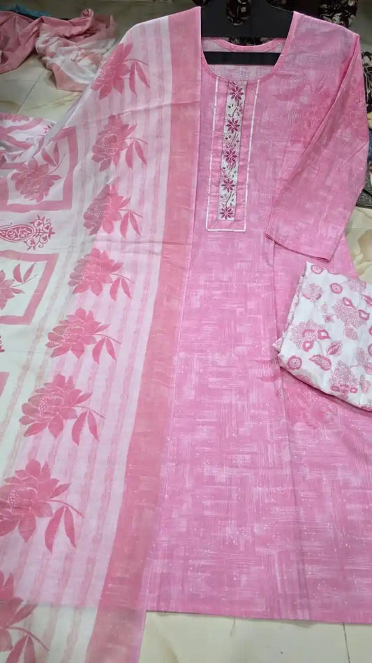 Premium Jaipuri Readymade Soft Cotton Suit With Dupatta Cotton & Cotton Pant