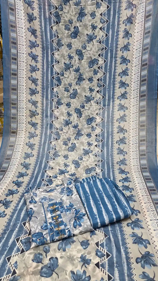 Premium Jaipuri Readymade Soft Cotton Suit With Dupatta Cotton & Cotton Pant