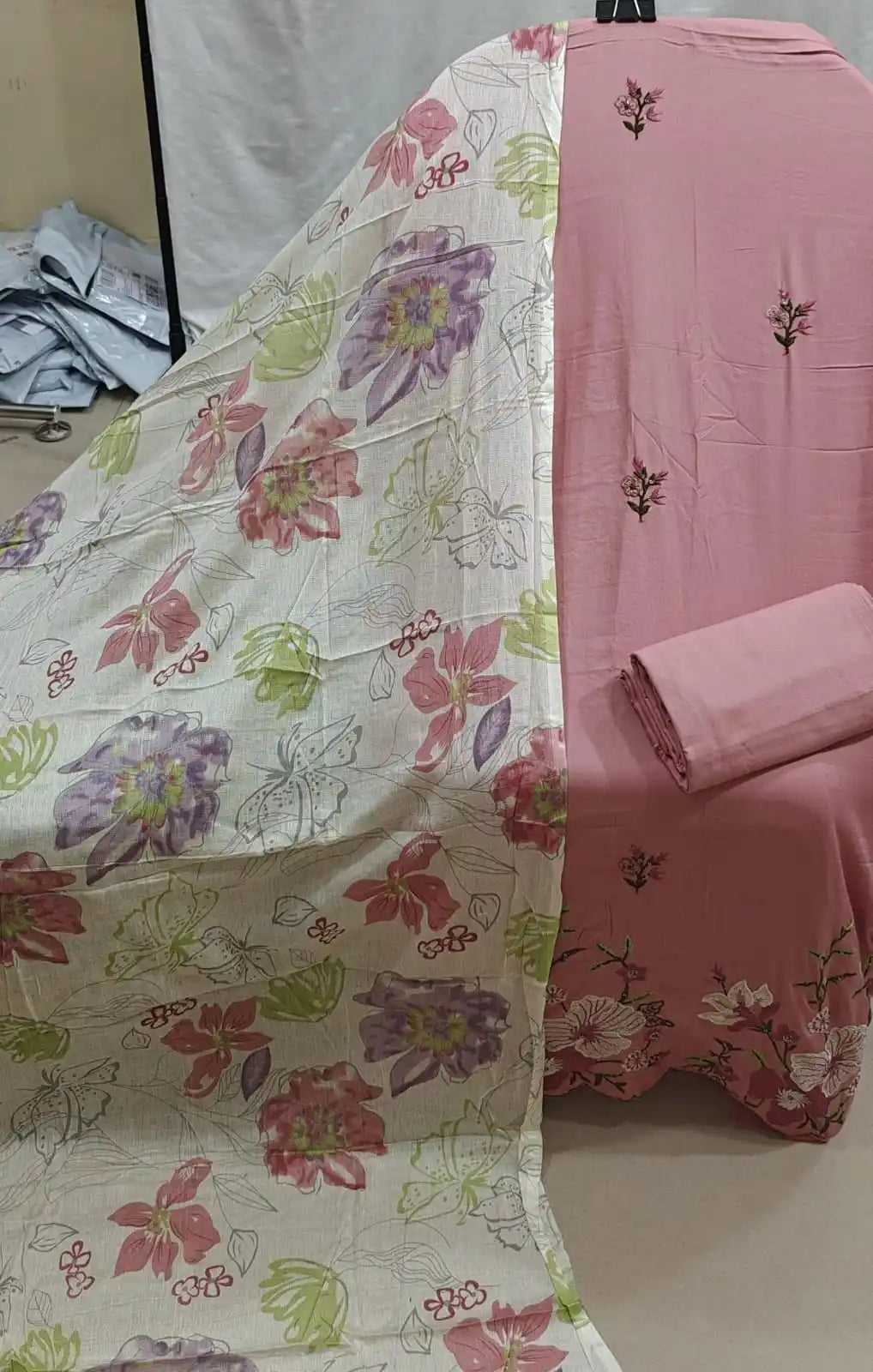 Premium Rayon Embroidery Dress Material By ASC