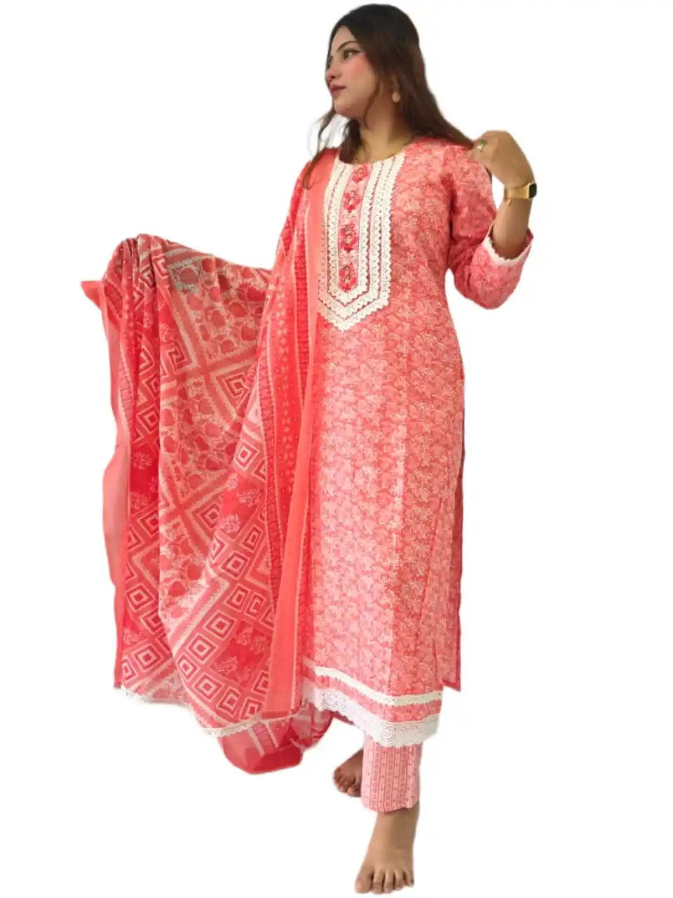 Readymade crochet lace suit