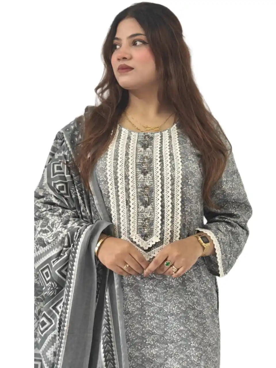 Readymade Crochet Lace Suit