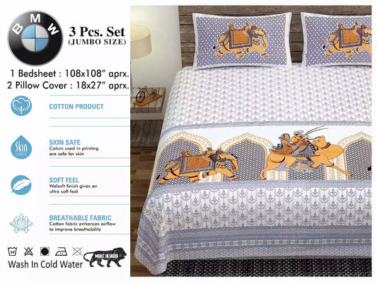 Super King Size Cotton Bedsheet (9x9 ft)