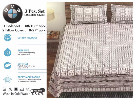 Super King Size Cotton Bedsheet (9x9 ft)
