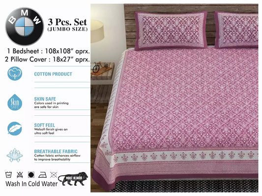 Super King Size Cotton Bedsheet (9x9 ft)