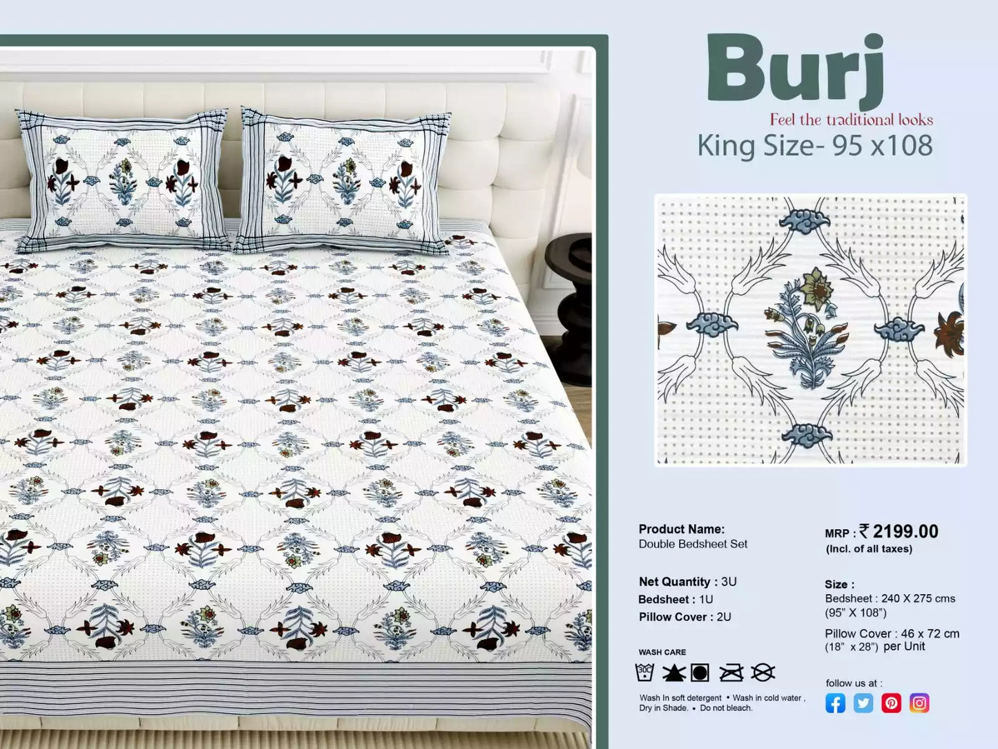 SUPER KING SIZE BEDSHEET
