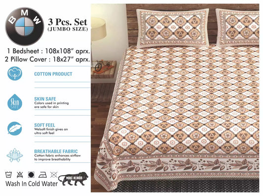 Super King Size Cotton Bedsheet (9x9 ft)