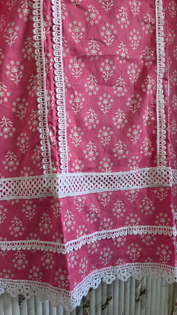 Jaipuri KARACHI Readymade Cotton Suit With Comfortable pant & Cotton Dupatta