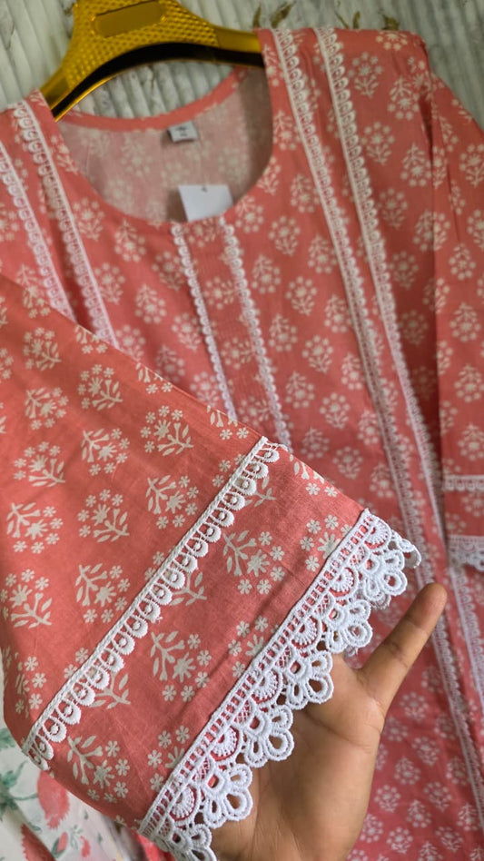 ASC ethnic Karachi Style Embroidery Printed Dupatta Salwar Suit