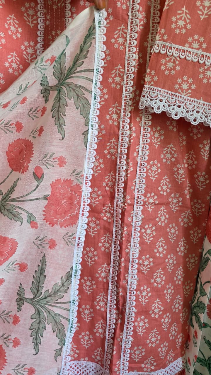 Jaipuri KARACHI Readymade Cotton Suit With Comfortable pant & Cotton Dupatta
