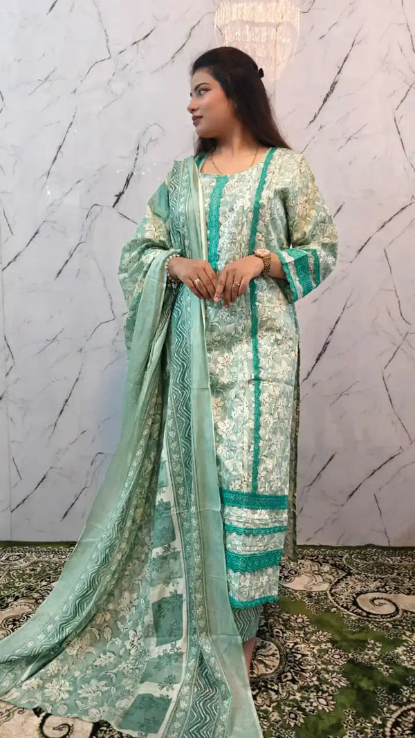 Green Colour Premium Karachi Straight Cut