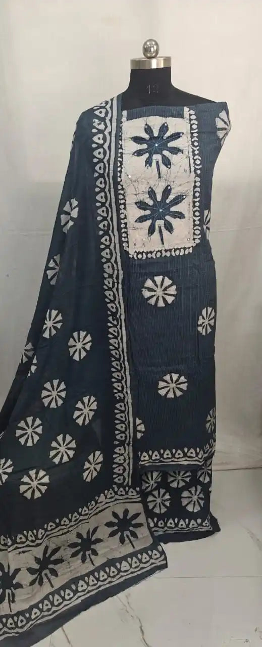 Unstitched Wax Batic Cotton Suits