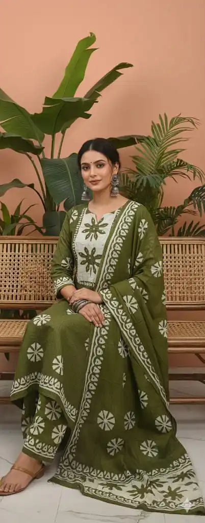 Unstitched Wax Batic Cotton Suits