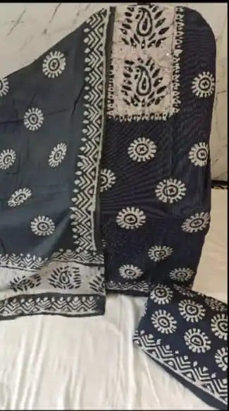 Unstitched Wax Batic Cotton Suits