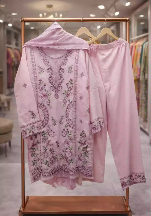 Viscos Rayon Designer Suit With Plazzo