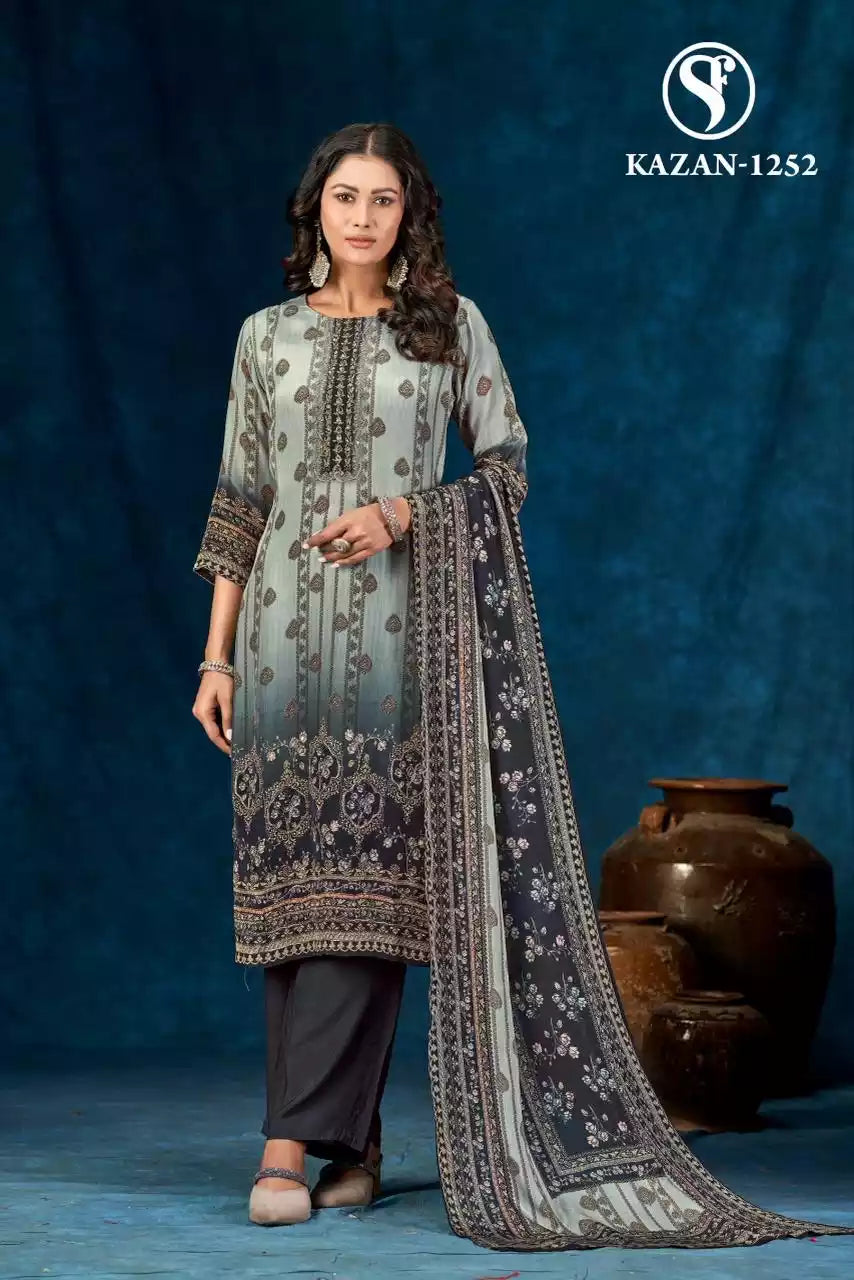 Crepe Readymade Paksitani Print Designer With Embroidery