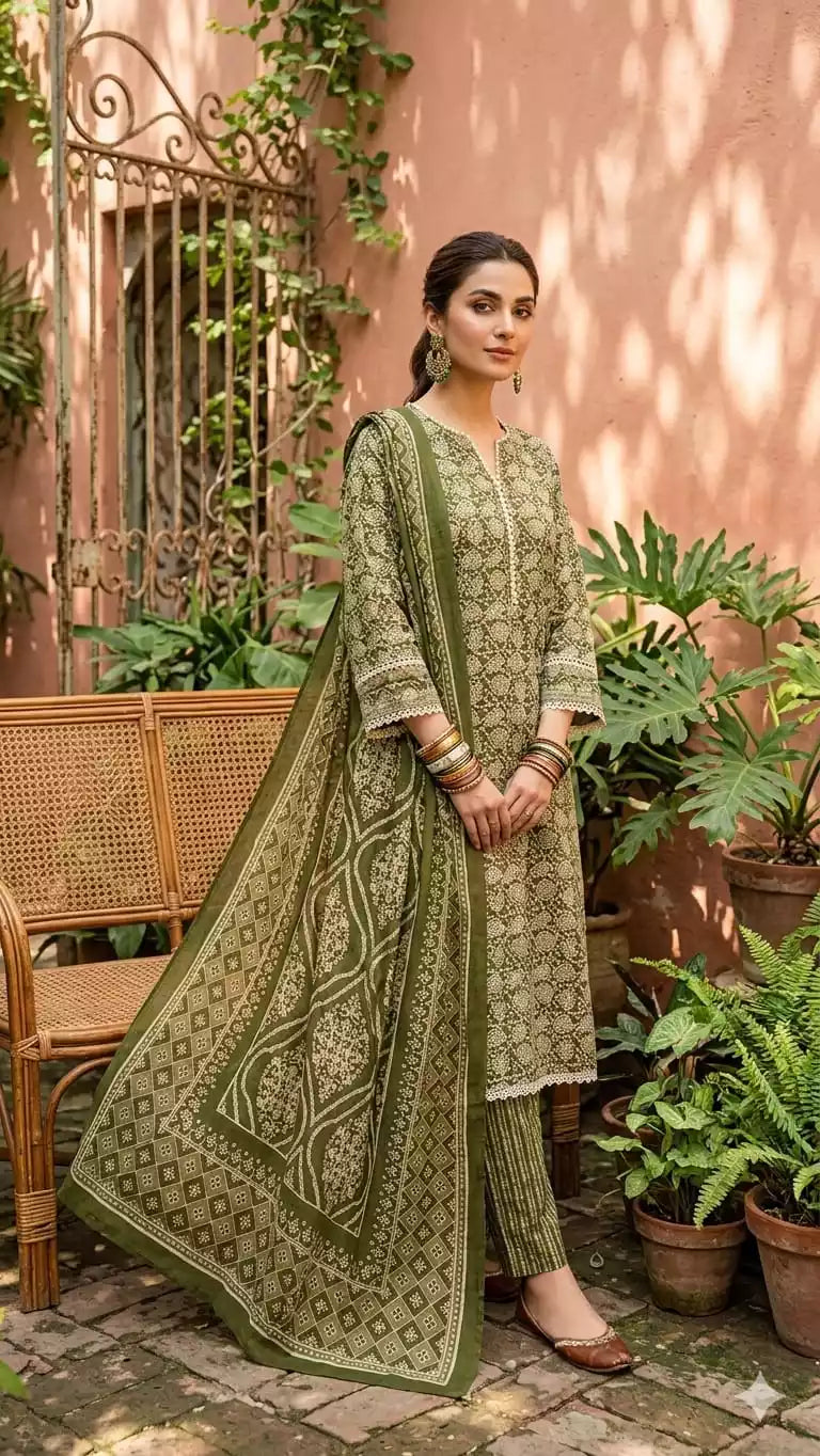 Jaipuri Readymade Premium Collection With Salwar, Cotton Dupatta