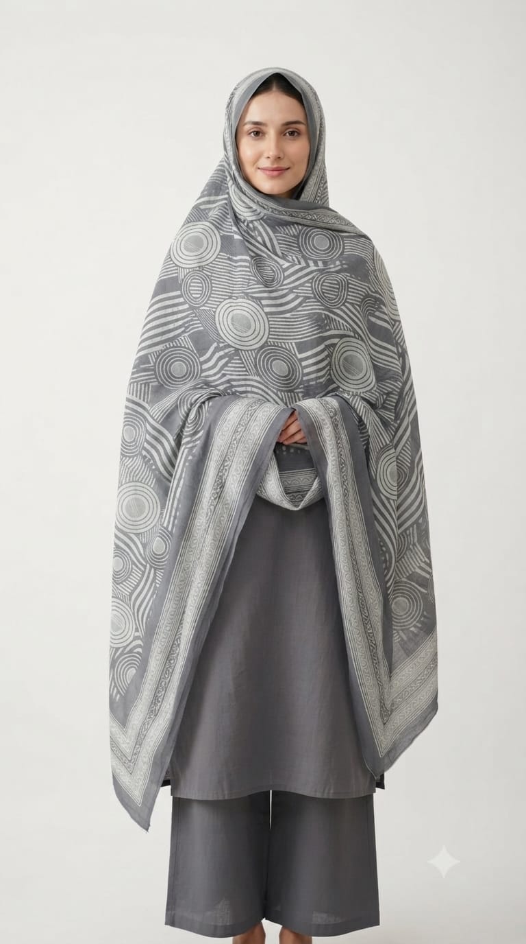 Mal Soft Cotton Namaazi Printed Dupatta