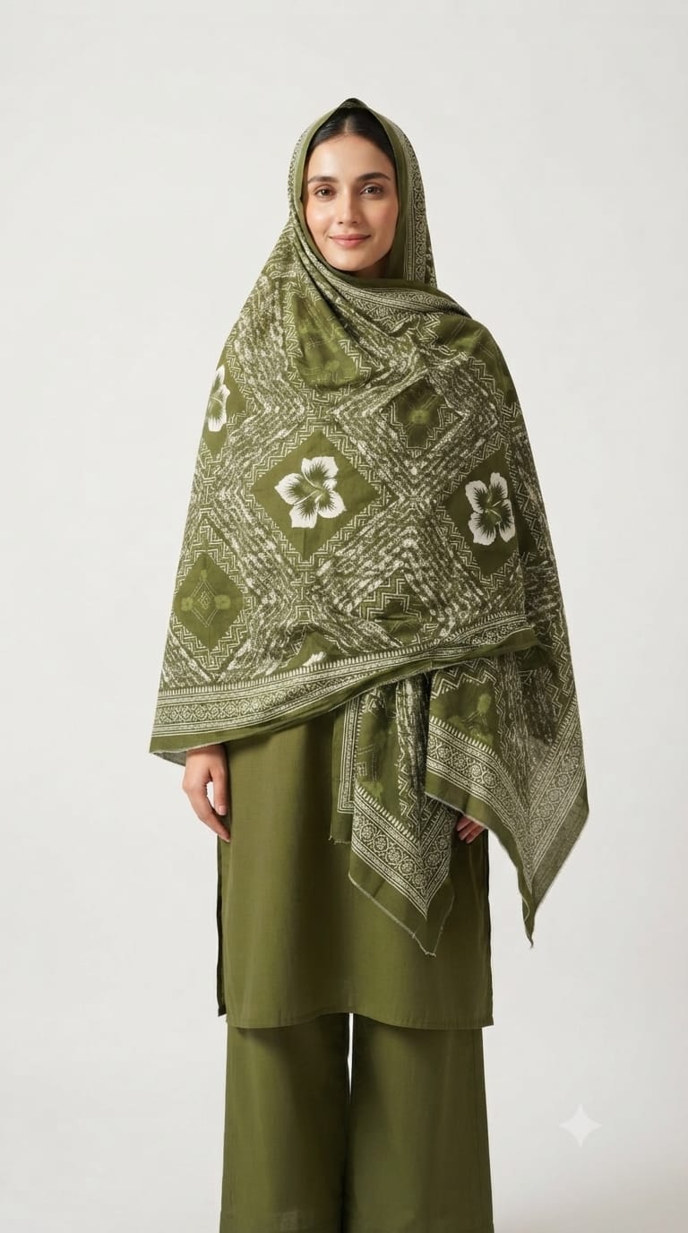 Mal Soft Cotton Namaazi Printed Dupatta
