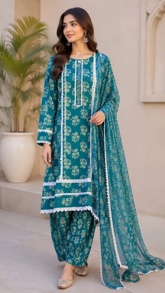 Royal Jaal Printed Lace Salwar Suit ASC Fashion Store