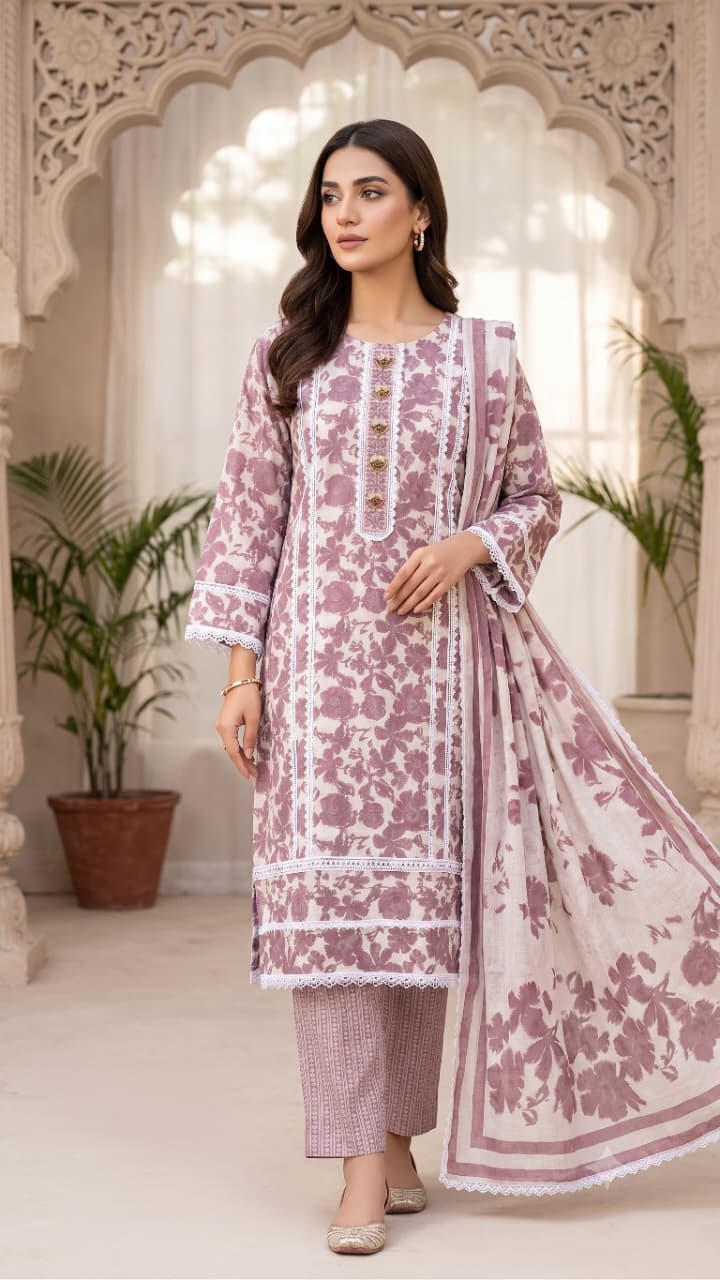 Traditional rose pink semi-formal suit