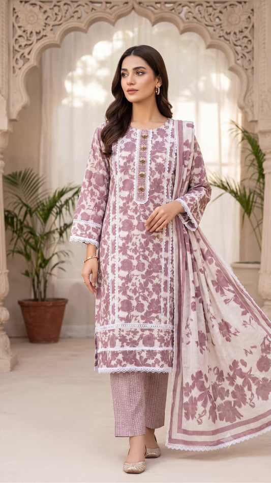 Traditional rose pink semi-formal suit
