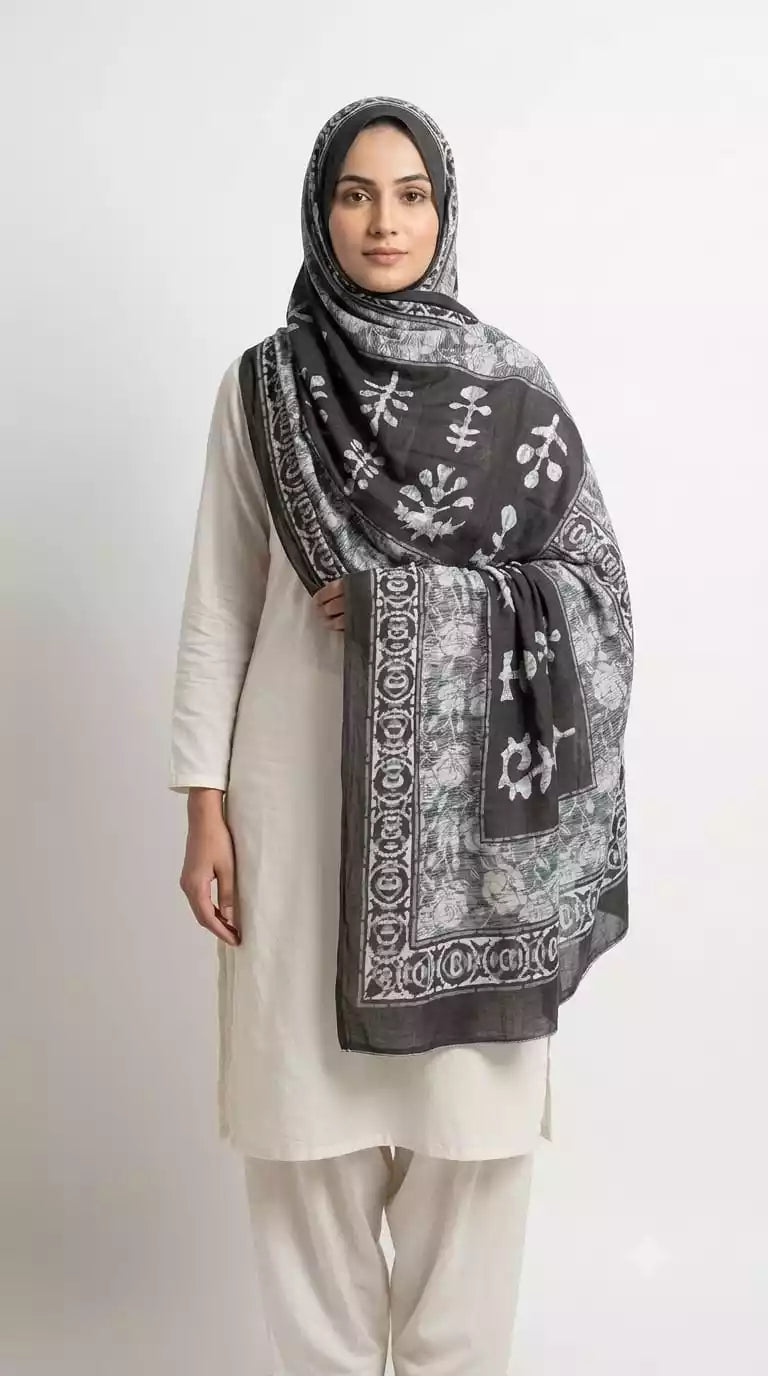 Mal Soft Cotton Ethnic Printed Namaazi Dupatta by ASC
