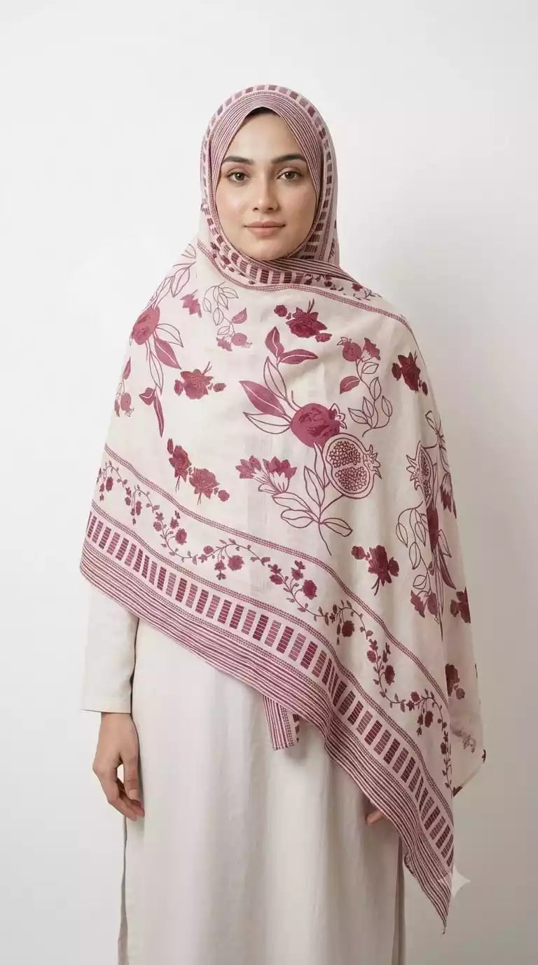 ASC Floral Printed Mal Soft Cotton Dupatta for Women