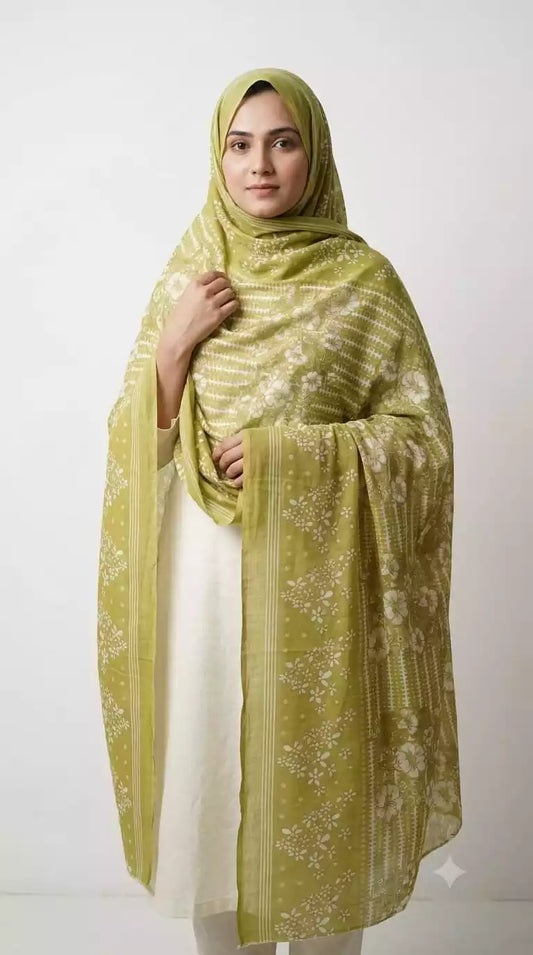 ASC Floral Printed Mal Soft Cotton Dupatta for Women