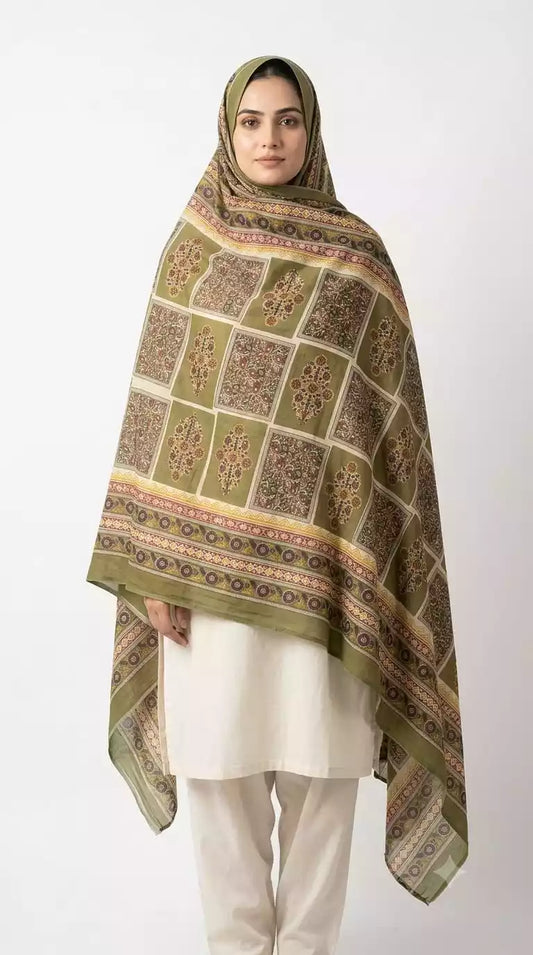 ASC Floral Printed Mal Soft Cotton Dupatta for Women