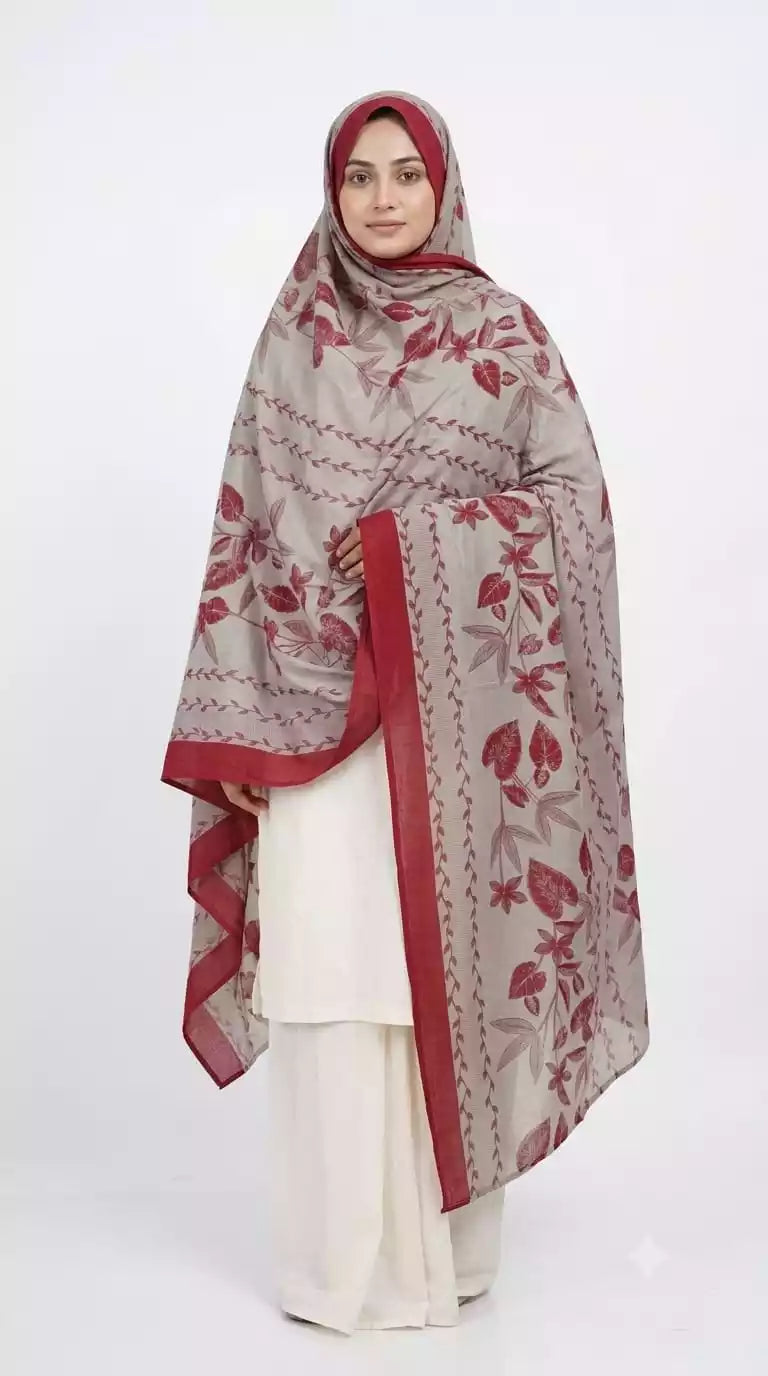 ASC Floral Printed Mal Soft Cotton Dupatta for Women