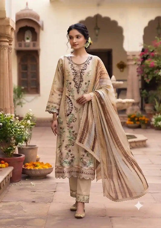 Women's Viscose Premium Rayon Embroidered Readymade Designer Suit With Plazzo by ASC Fashion Store