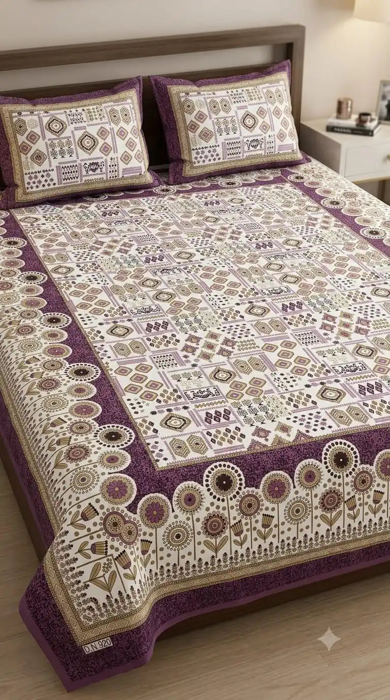 JAIPURI DOUBLE BEDSHEET (7x8 ft)