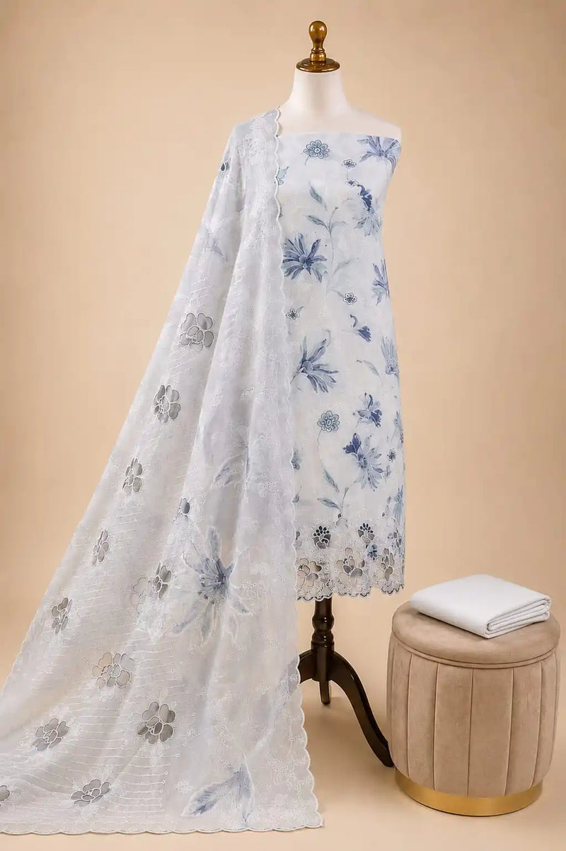 Non-Catalogue Pakistani Unstitched Cotton Suit