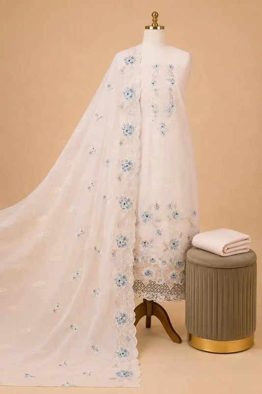 Non-Catalogue Pakistani Unstitched Cotton Suit
