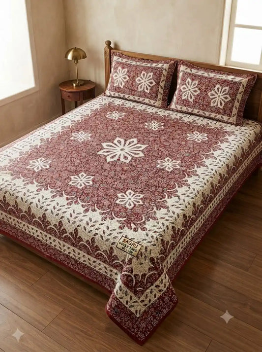 Jaipuri Double Bedsheet DB46 (7x8 ft)