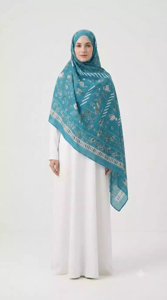 Printed Mulmul Cotton Dupatta for Women - Light 2.25 m Chunni (ND22)