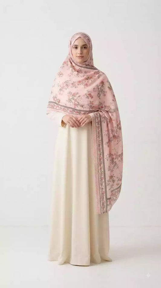 Mal Cotton Namaazi Dupatta for Daily Namaz - 2.25 m (ND29-B)