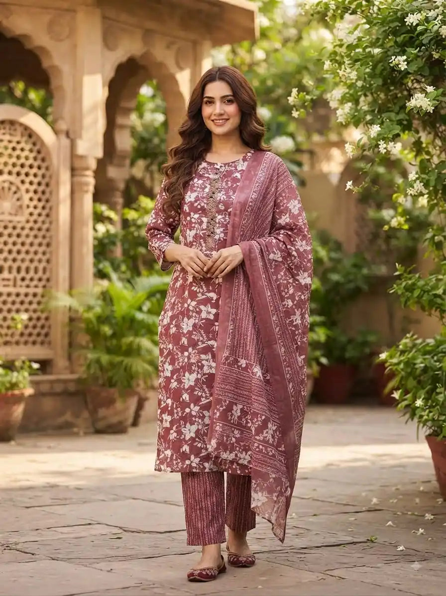 Cotton Printed Straight Cut Dress Collection By ASC