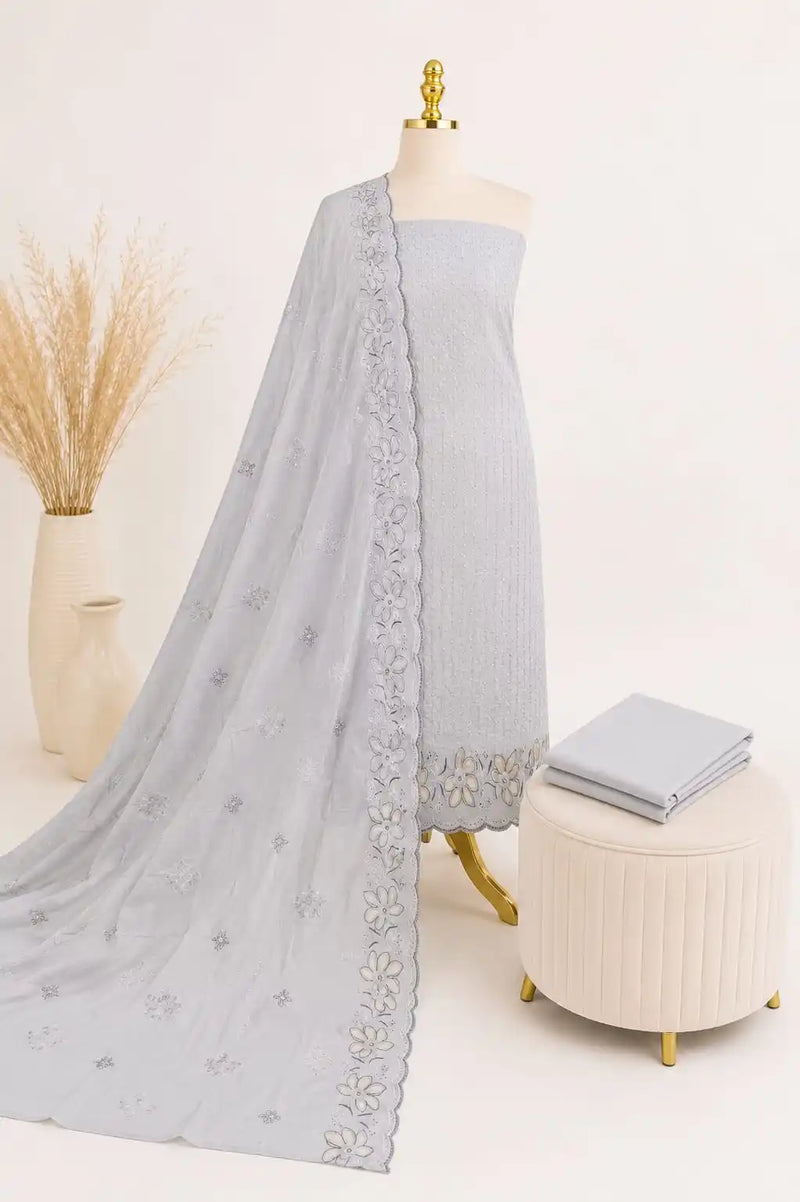 Designer Pakistani Style Heavy Embroidered Cotton Suit By ASC
