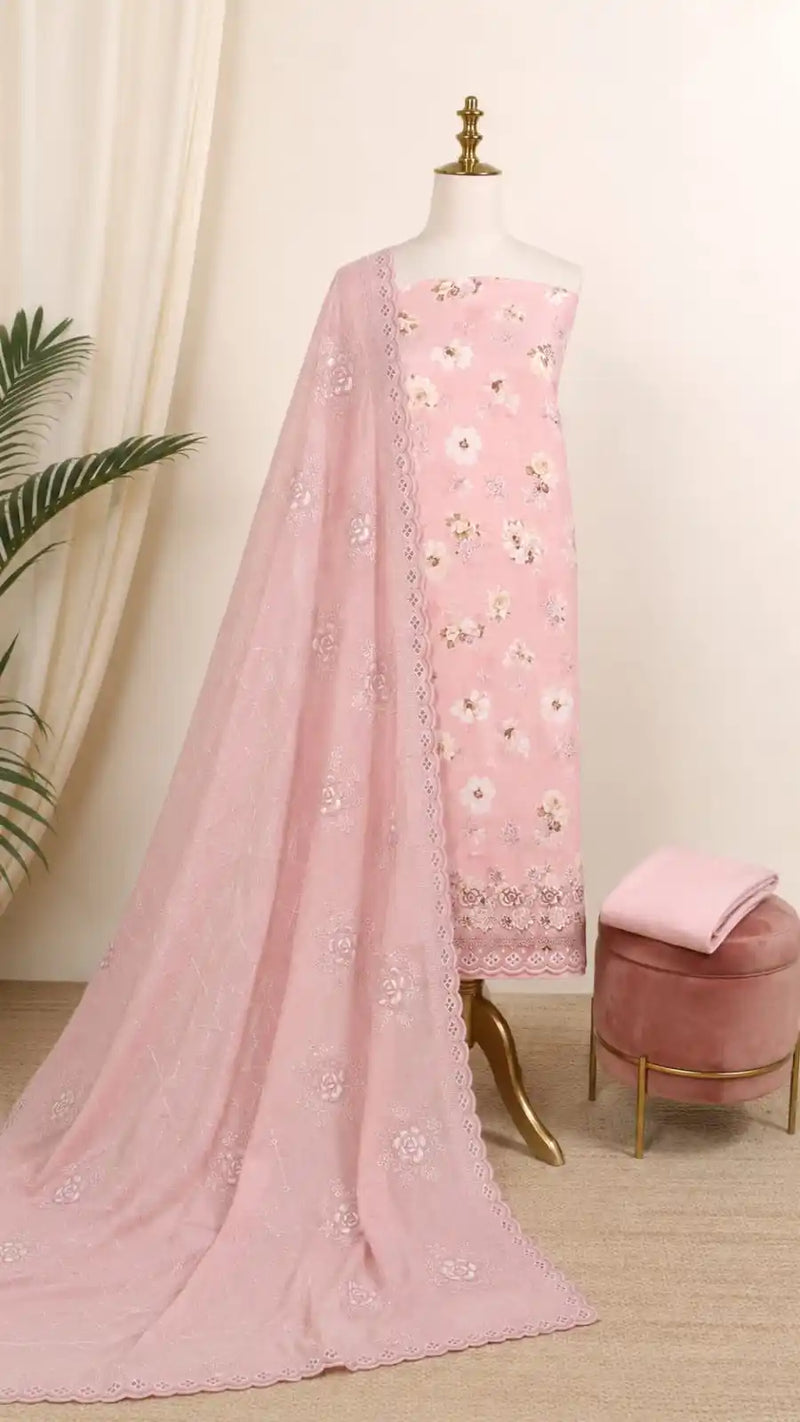 Premium Heavy Embroidered Cotton Suit Pakistani Style By ASC