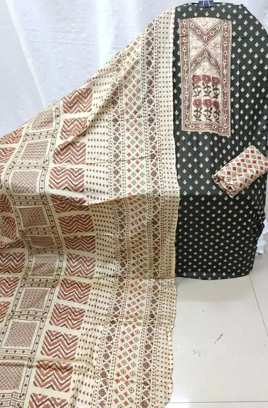 Rayon Tabla Ajrakh Printed Dress Material By ASC