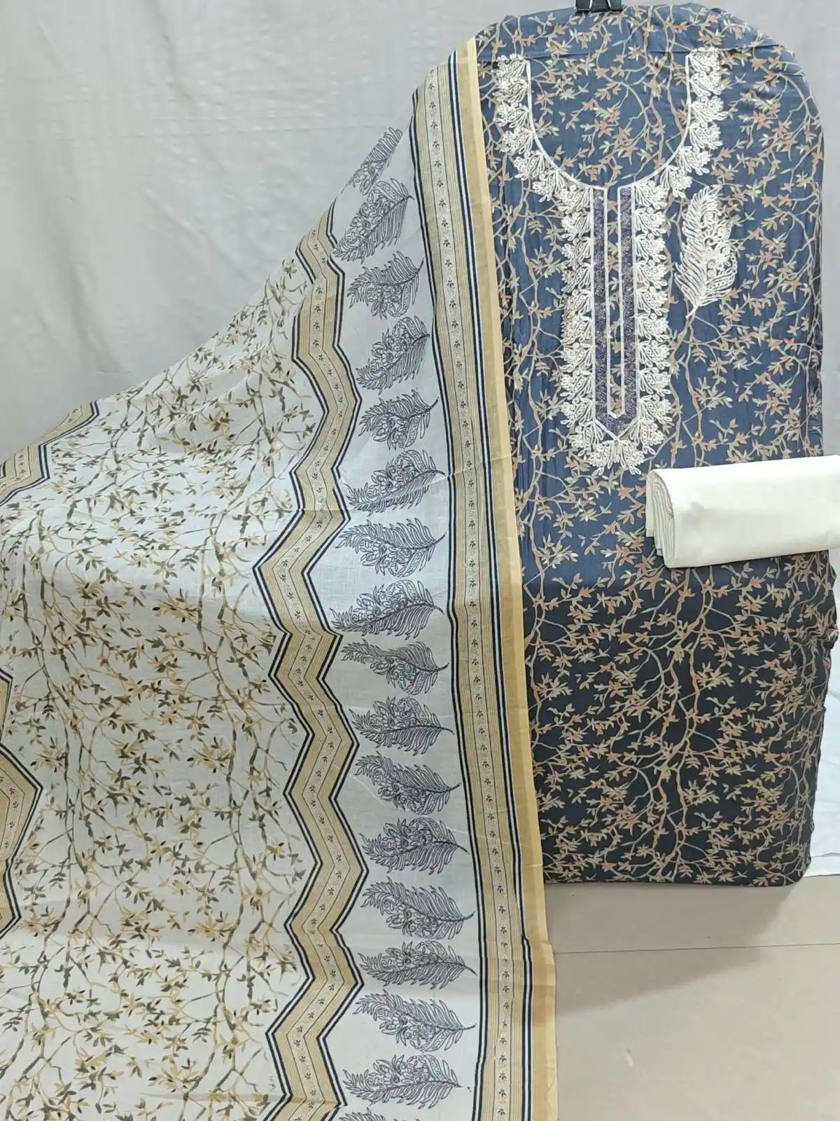Traditional Block Print Unstiched Suit ASC Fashion Store