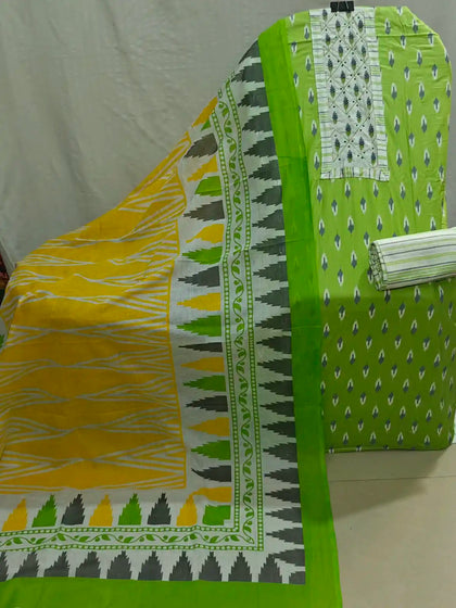 Traditional Block Print Unstiched Suit ASC Fashion Store