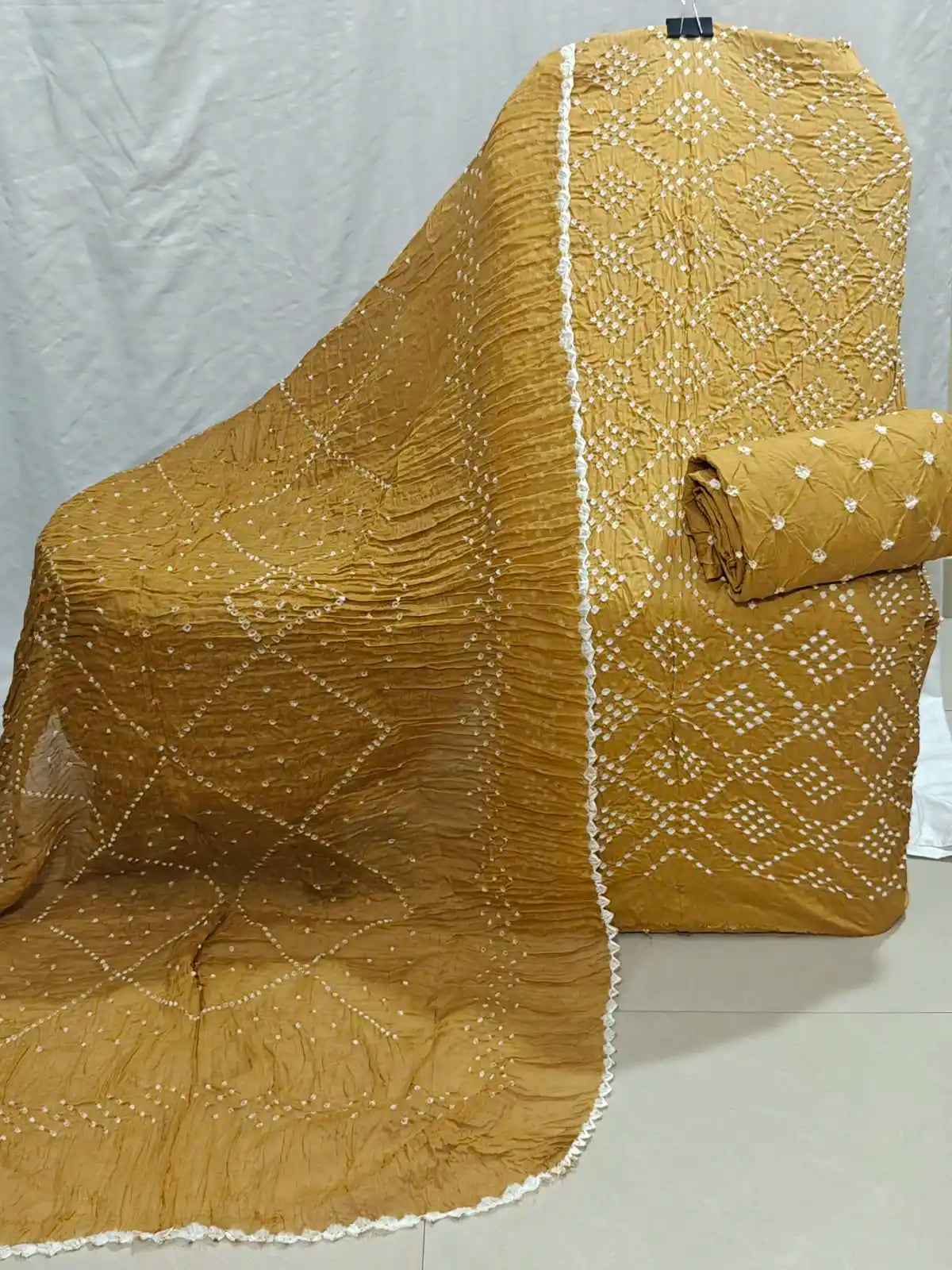 Premium Bandhani Suit Material with Cotton Dupatta By ASC