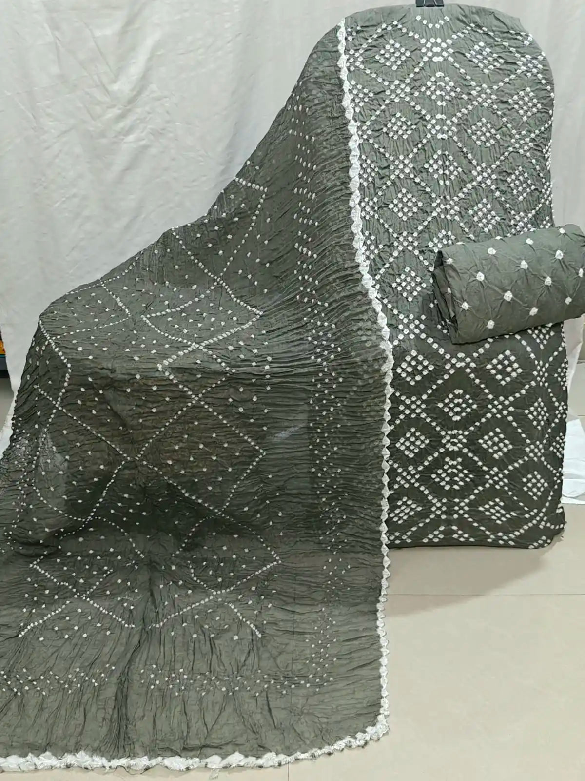 Premium Bandhani Suit Material with Cotton Dupatta By ASC