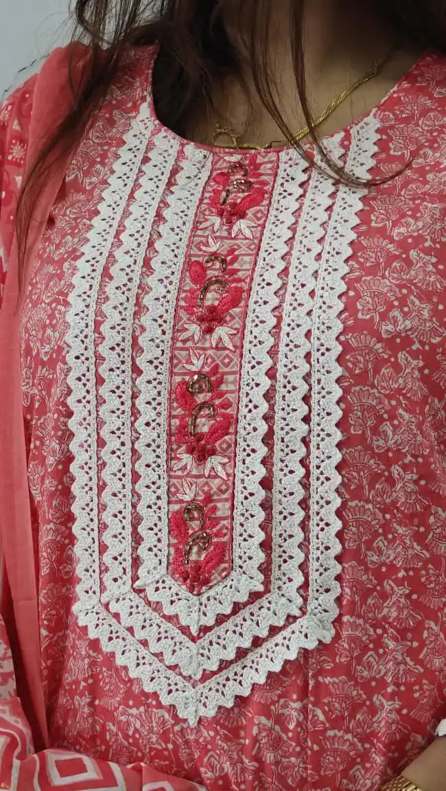 Readymade crochet lace suit