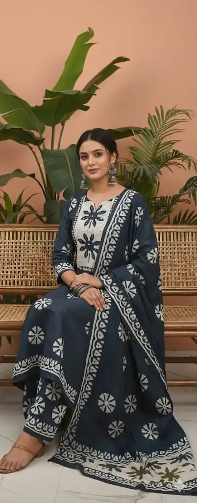 Unstitched Wax Batic Cotton Suits