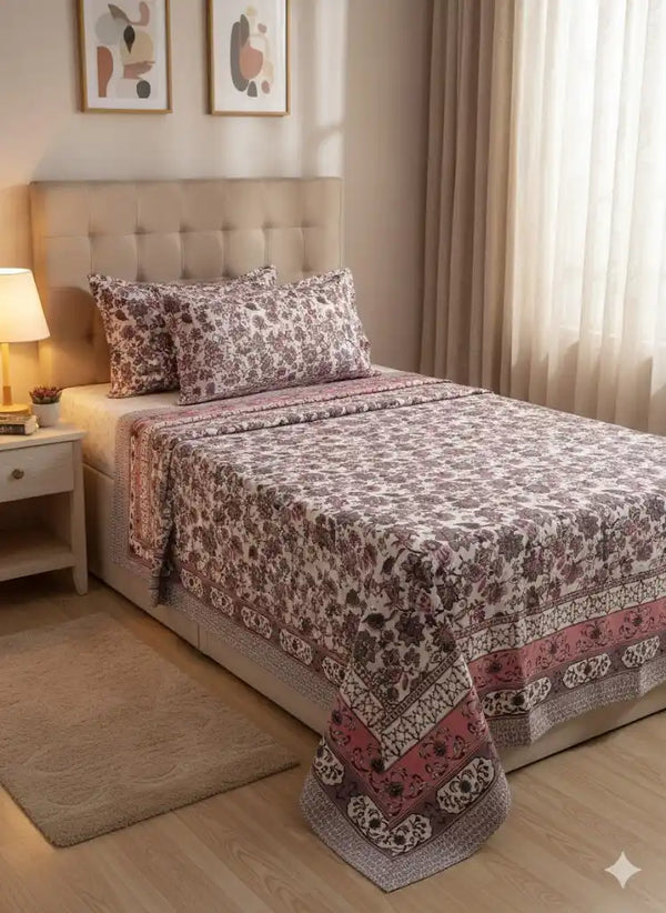 SINGLE BEDSHEETS WITH 2 PILLOW COVERS